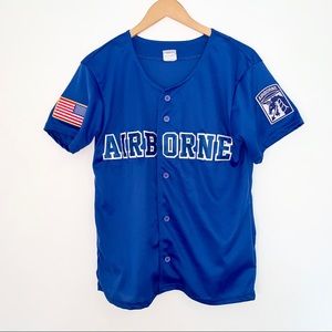 Air Force Airborne Jersey w Patches Blue Small